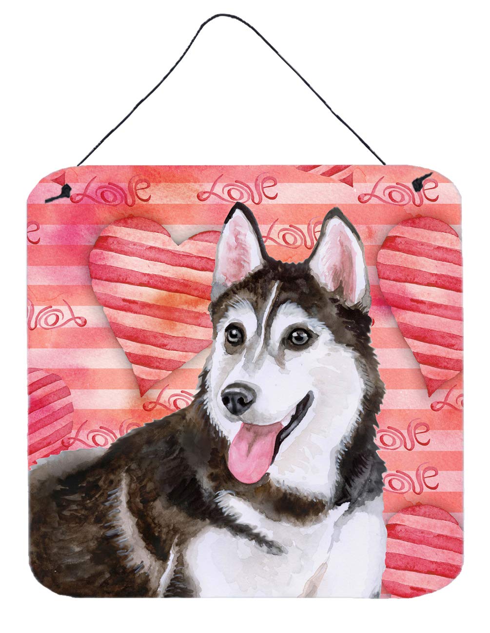 Caroline's Treasures Stampa In Alluminio Con Zampa Di Cane E Cuore, Multicolore, 15x15 Cm, Per Interni/Esterni
