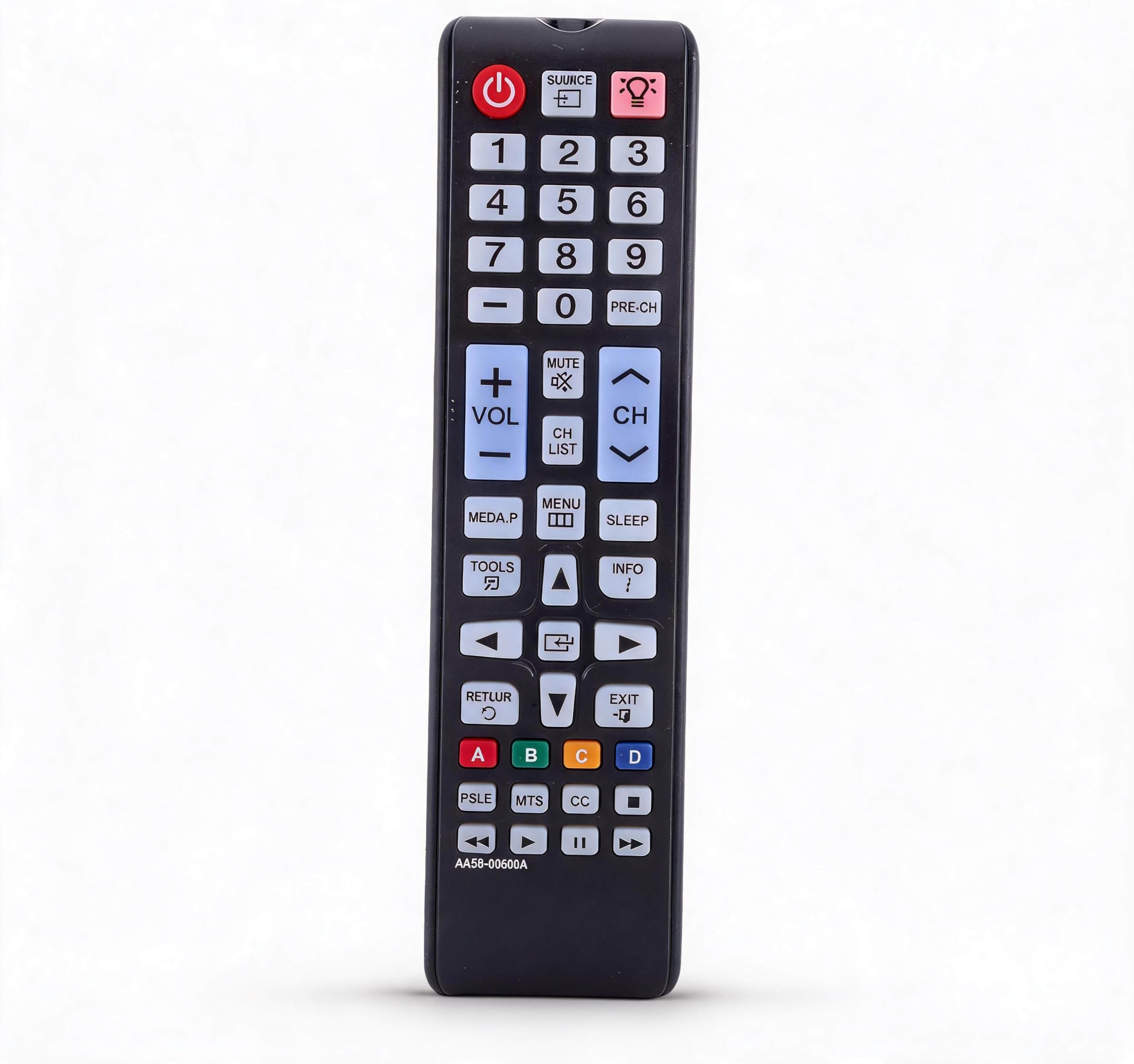 Replacement Remote Control for AA59-00600A, Compatible with LCD LED Plasma, Lightweight Ergonomic Design with Delicate Keys, Low Power Eco-Friendly, Requires 2 AAA Batteries