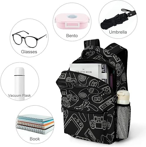 Miniatura 5 de Fiokroo Mochila escolar para estudiantes, adolescentes, hombres y mujeres, mochilas para laptop, mochila de viaje con múltiples bolsillos,