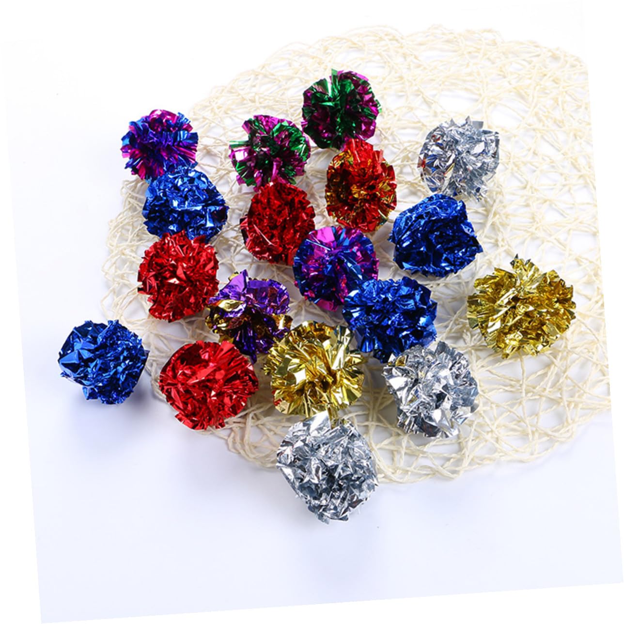 Boules Froissées Printemps en Papier Sonore pour Chat Couleur Aléatoire Lot de 10 Jouets Interactifs pour Exercice et Calme pour Chatons et Chats