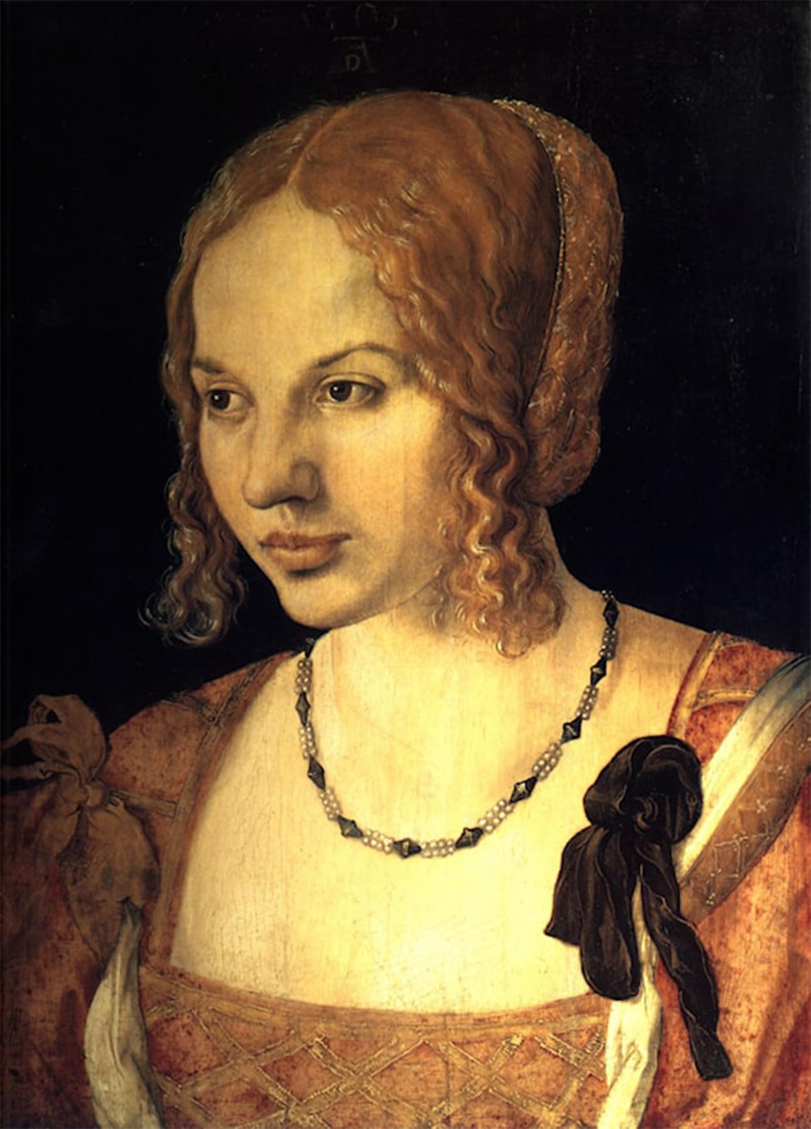 ARTXLXXBN Famous Painting Canvas Artwork Graffiti Print Portrait of a Young Venetian Woman by Albrecht Durer Portrait Canvas Image for Home Decor 60x90cm