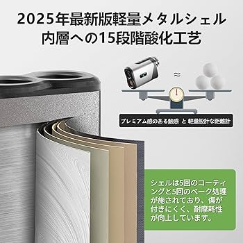 Amazon.co.jp: ゴルフ距離計 レーザー測定器 1000m対応 大画面＆6.5倍