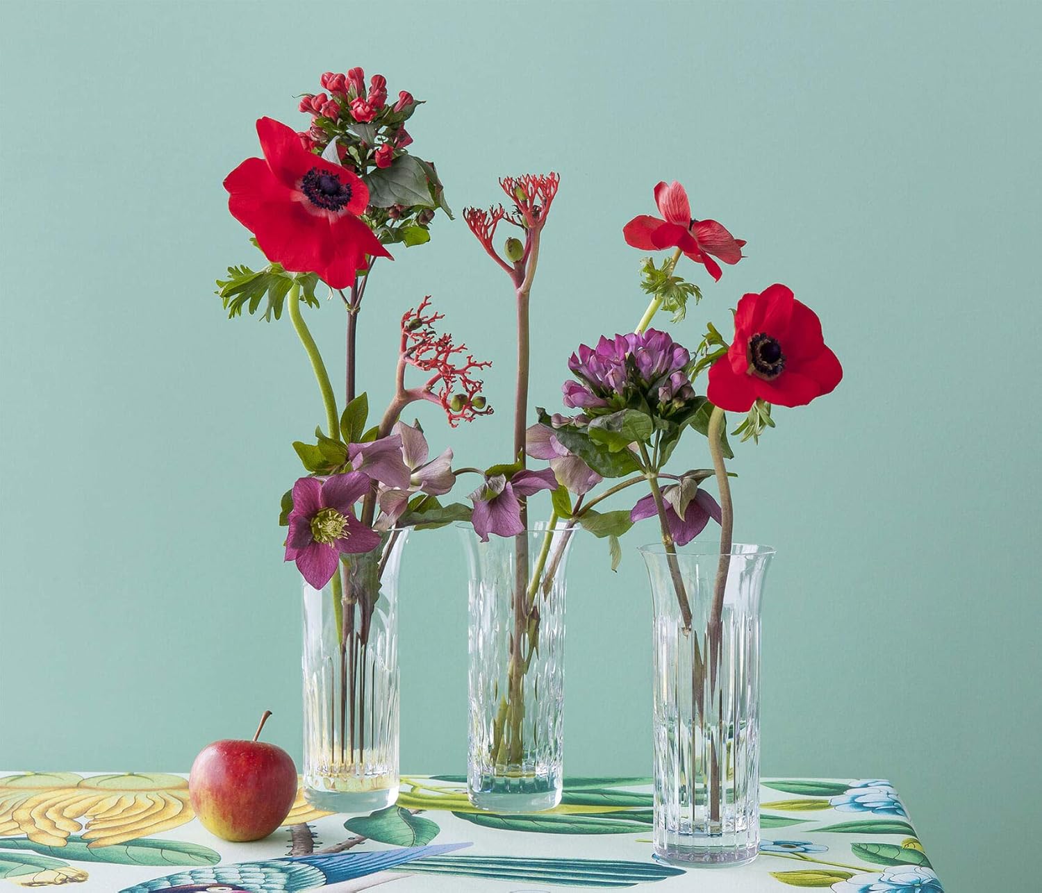 Baccarat Flora Set of 3 Crystal Vases #2810832