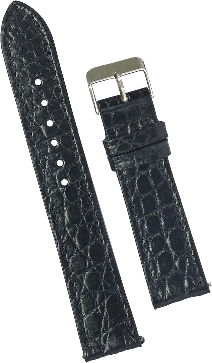 vinacreations Handmade Slim AIIi-gator Watch Band Men Quick Release Thin Croc Premium Flat Leather Watch Strap Replacement Bespoke 18mm 19mm 20mm 21mm 22mm 24mm