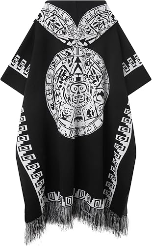 Miniatura 3 de Poncho mexicano unisex Serape con sudaderas Vintage Hippie Western Poncho Boho Totem Suéter sin mangas
