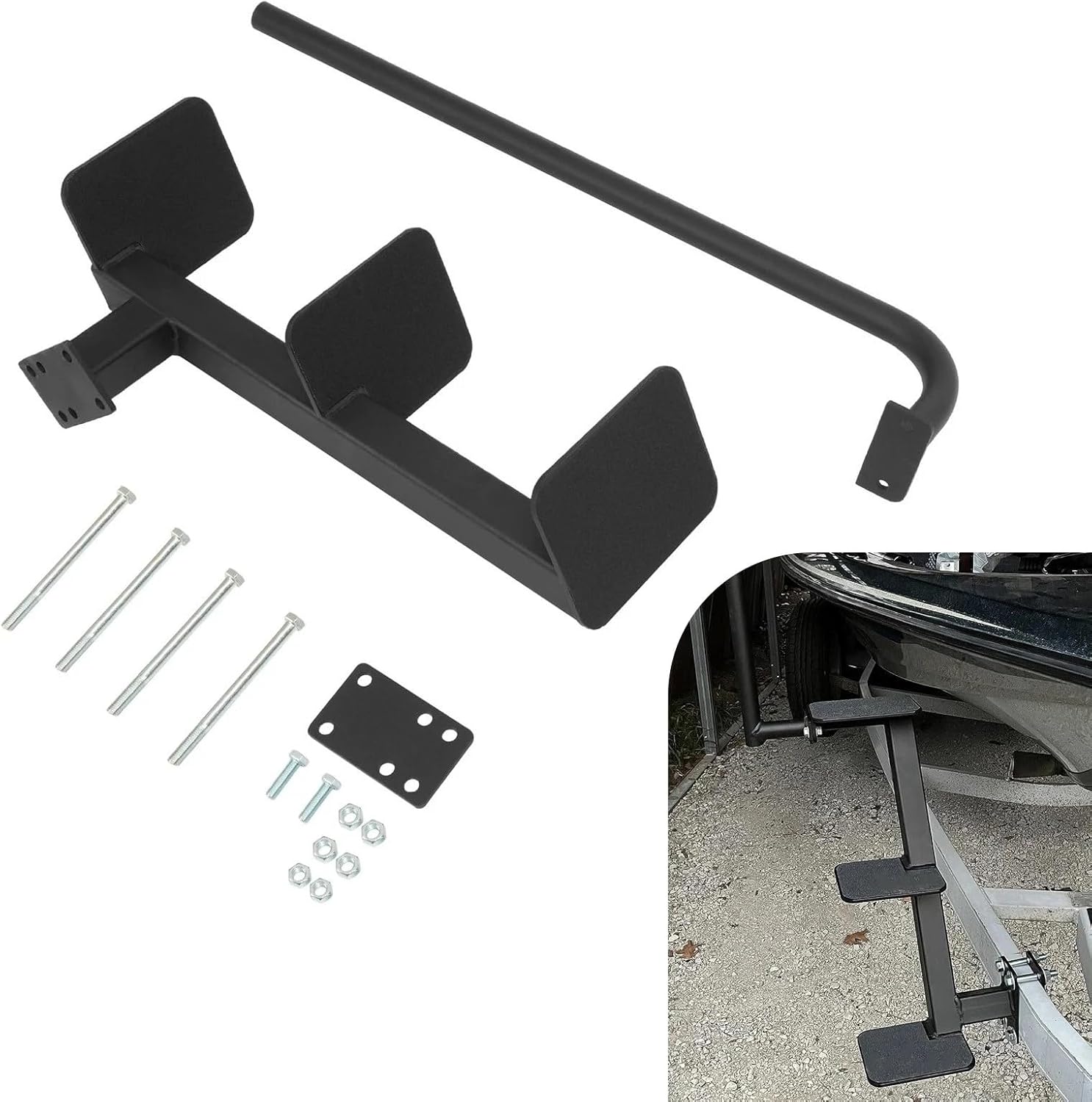 Replacement for Boat Trailer Steps 3-Step Ladder 460 lbs Side Mount Trailer Step For Universal OEM