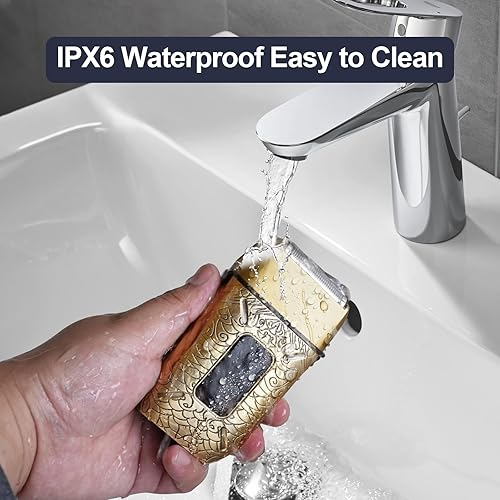 Miniatura 6 de Afeitadoras eléctricas para hombres, maquinilla de afeitar eléctrica resistente al agua, potente motor, afeitadoras de cabeza para hombres calvos,