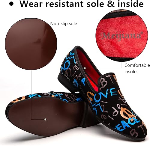 Miniatura 3 de Meijiana Mocasines nobles de piel sintética para hombre, mocasines sin cordones, para fumar, con borla