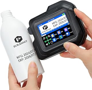 E98 Mini Handheld Inkjet Printer 0.5" Nozzle with 2.8 Inch LED Touch Screen for Text QR Barcode Batch Number Logo Date (Cartridge Colours Optional)