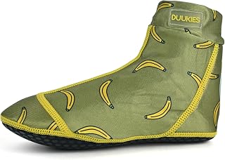 Calcetines de baño para niños, antideslizantes, protección UV, diseño de plátanos