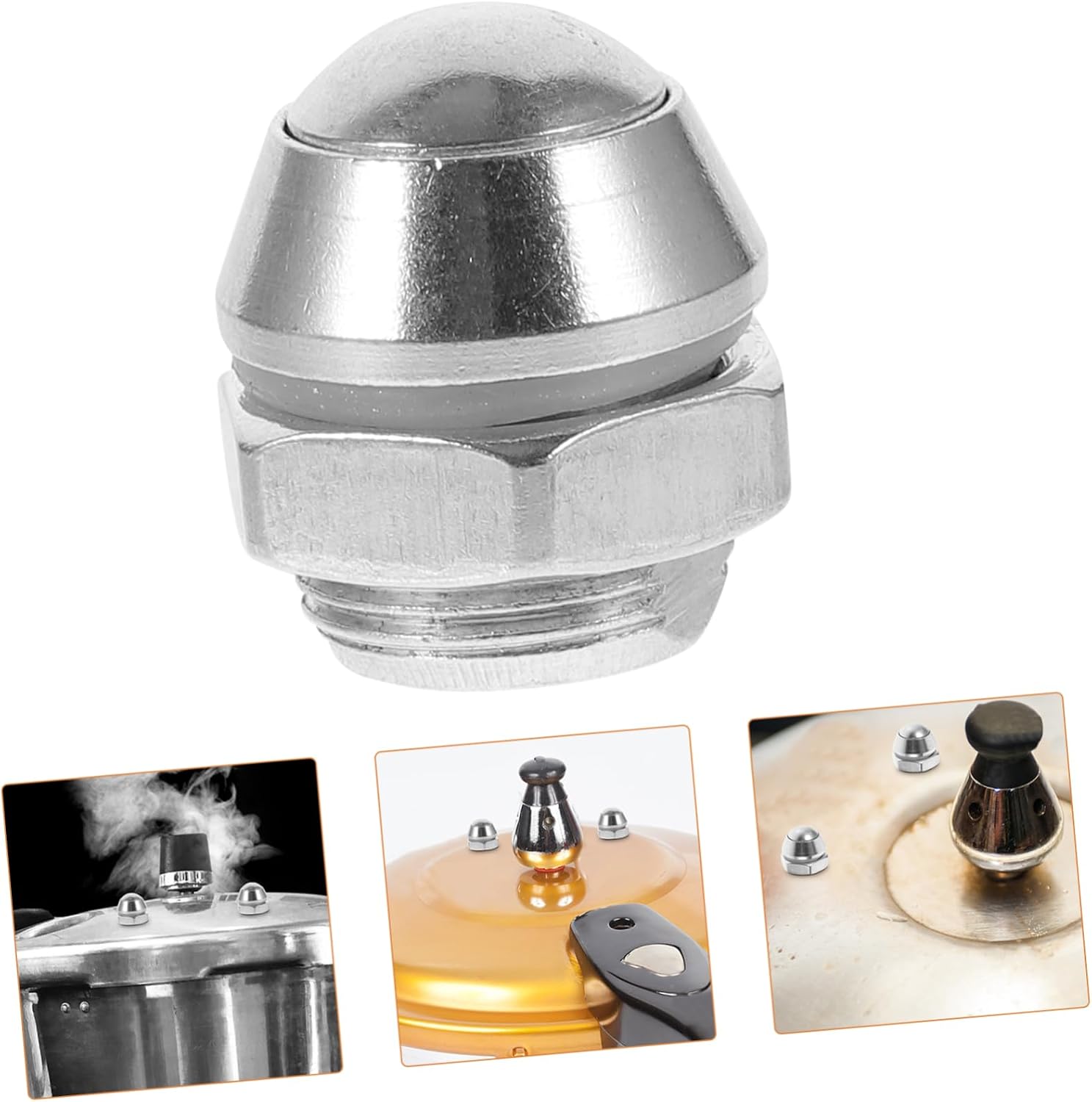 Luxshiny Pressure Cooker Safety Valve Universal Pressure Cooker Relief Jigger Valve Replacement Part Anti-Blocking Limiting for Kitchen Appliance Repair 2 pcs