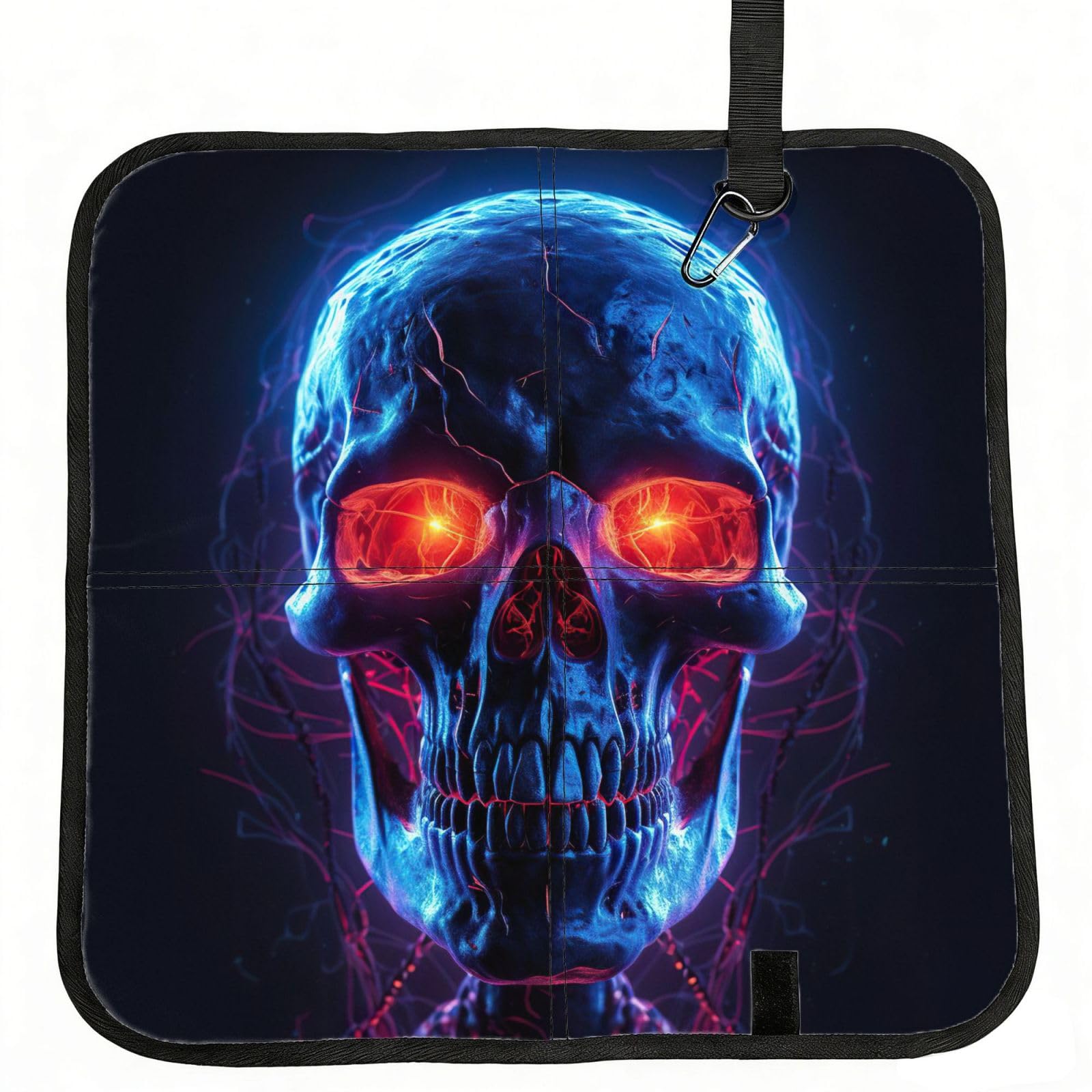 AYYQWE Halloween Skull Print Foldable Seat Cushion Portable Chair Pad Office Commuting Picnic Camping Outdoor