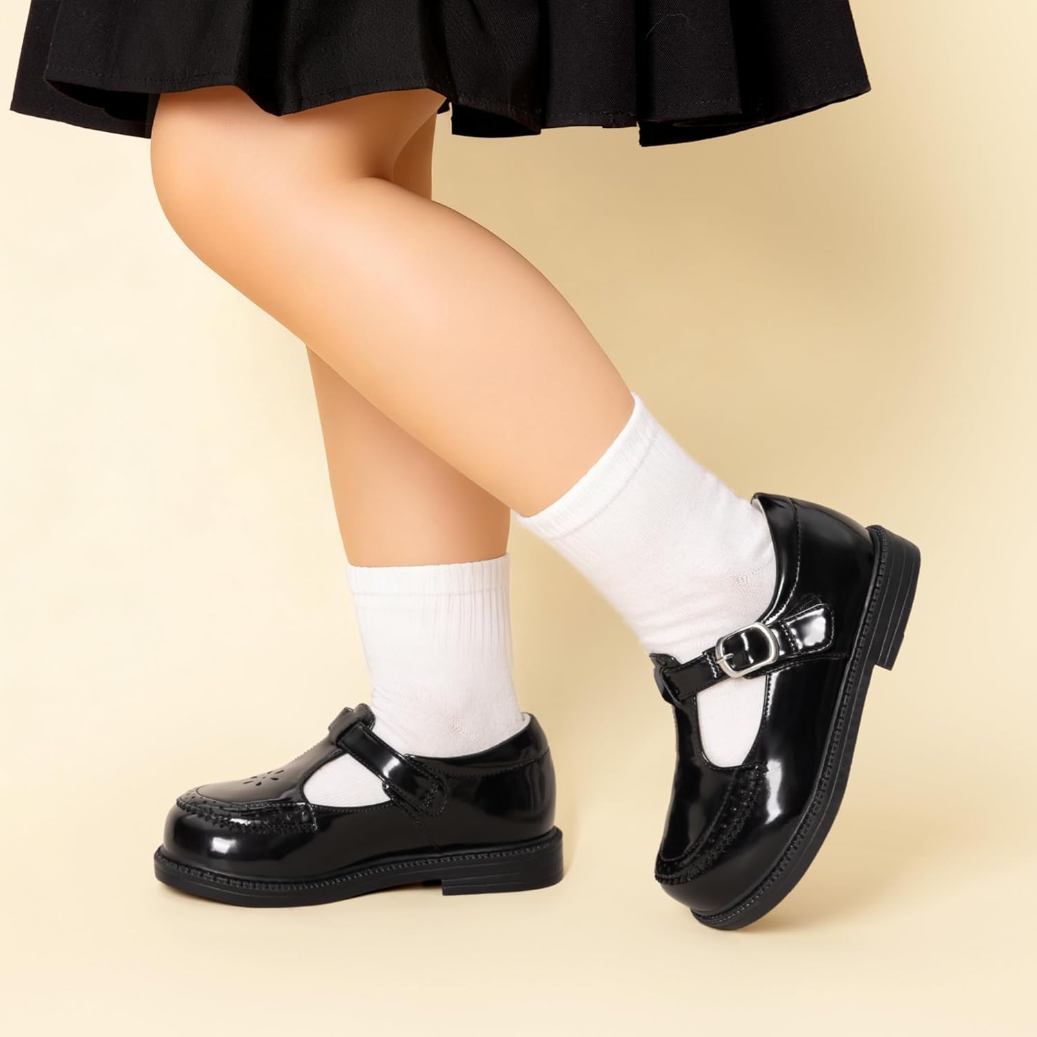 DREAM PAIRS Toddler Little Girl's Mary Jane Dress Shoes - Ballet Flats for Girl School Uniform Shoes - Image 2