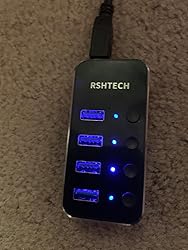 Amazon.com: Powered USB Hub, RSHTECH 4 Port USB 3.0 Hub Splitter ...