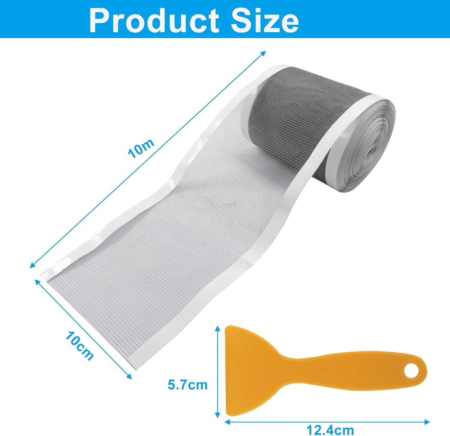 4 Inch x 33 FT Disposable Shower Drain Screen Self-Adhesive Stickers, Shower Drain Mesh Stickers for Bathroom Kitchen, with Cleaning Shovel thumbnail