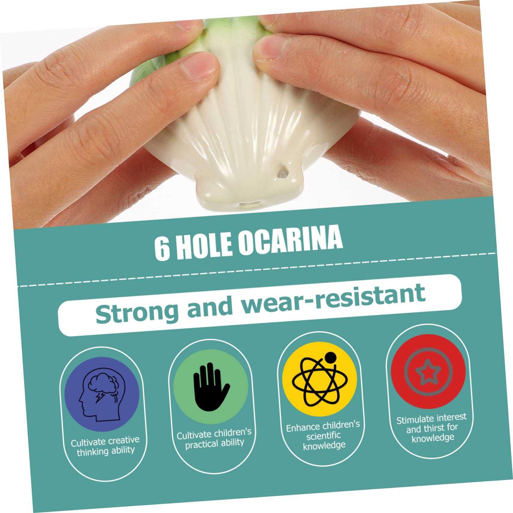 SUPVOX 6-hole c Key Ocarina Instrument Portable Music Instrument for Boys and Girls Beginners