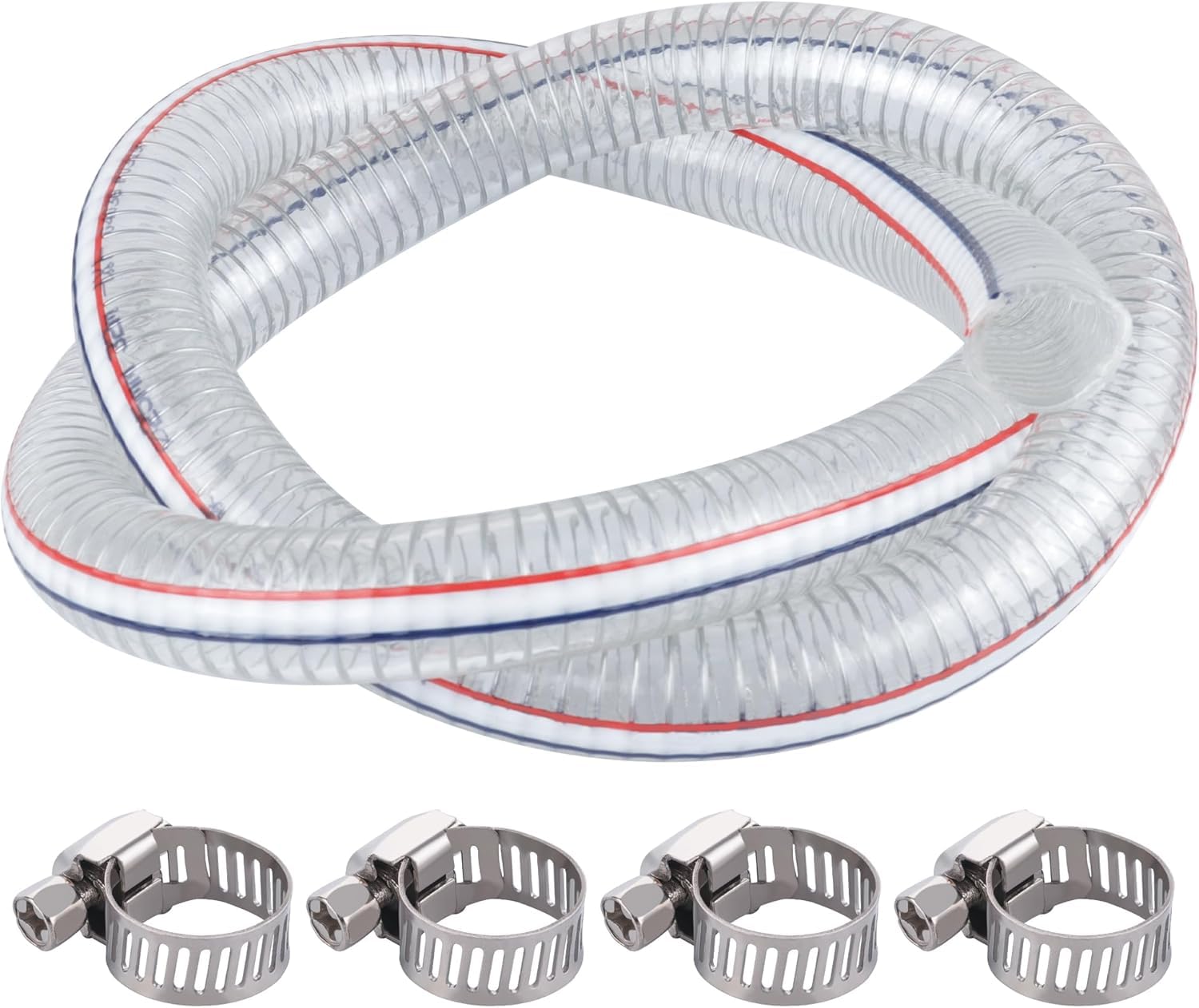 Gerguirry 5FT 1/2 ID Steel Wire Suction Hose