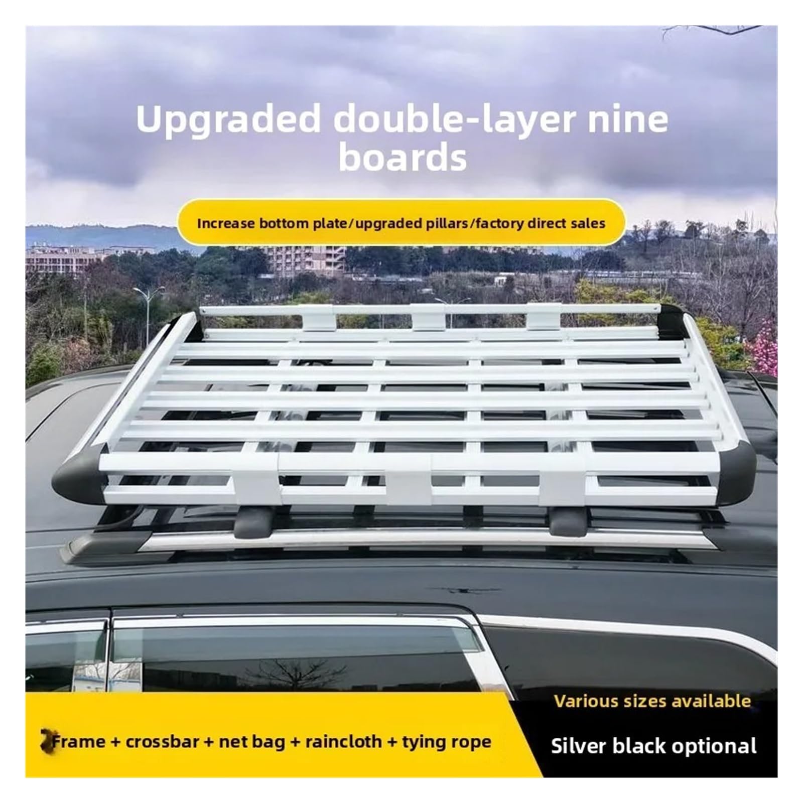 Dachgepäckträger Rahmen Auto Reise Korb SUV Off-Road Universal Modifiziert Dachgepäckträger Cross