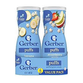 Gerber Baby Snacks Puffs Variety Pack, Banana & St..