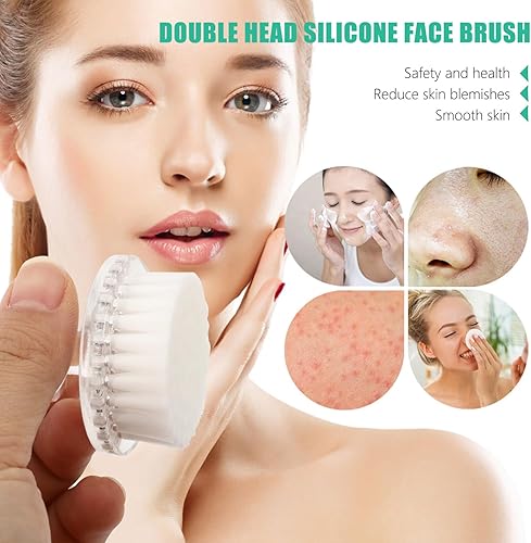 Miniatura 8 de minkissy Cepillo de limpieza profunda Cepillo de limpieza facial Cepillo de limpieza eléctrica de silicona para la cara, limpiador de puntos negros,