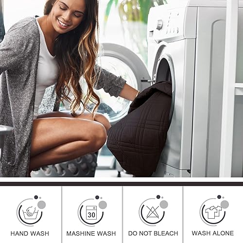 Miniatura 91 de TAOCOCO Funda para silla reclinable 100% impermeable, fundas antideslizantes para silla reclinable con bolsillo, protector de muebles lavable