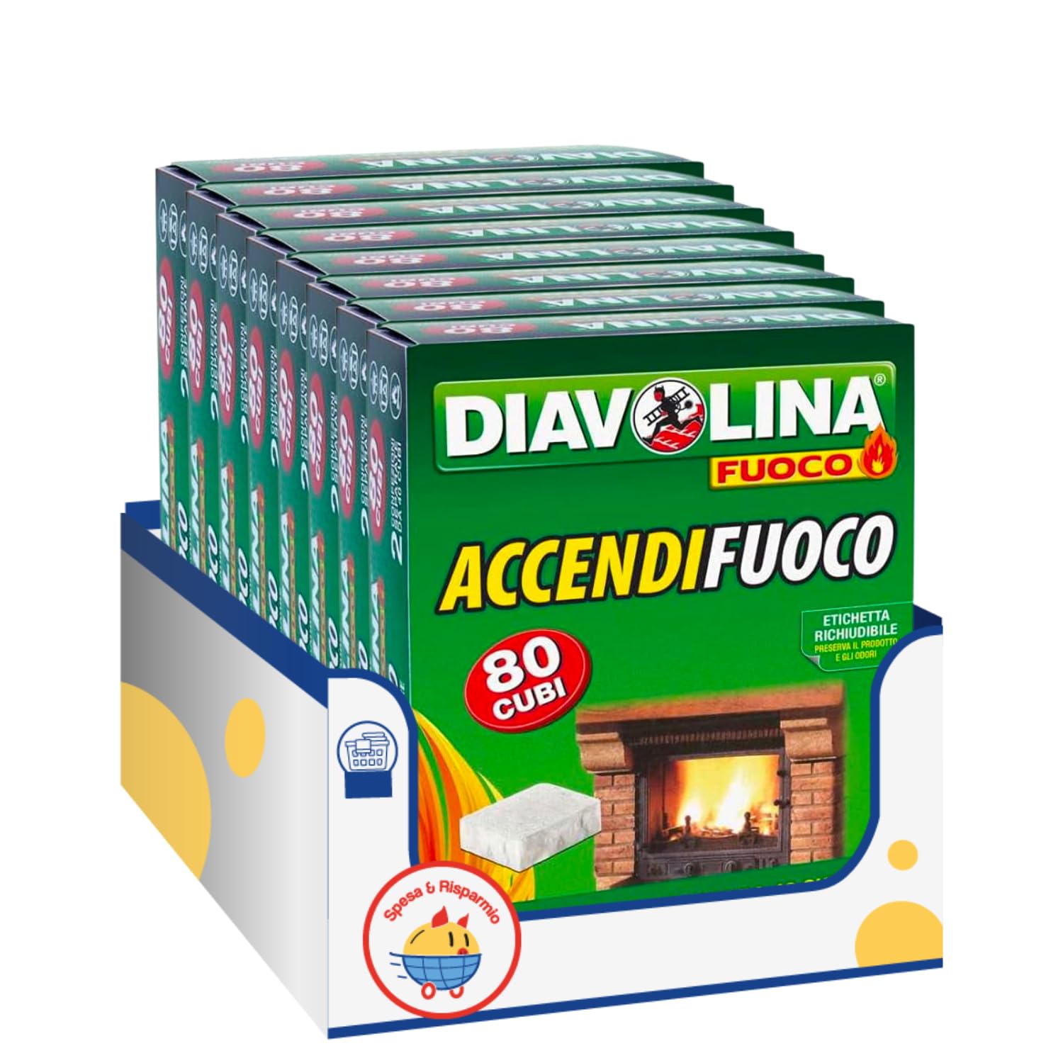 Cubi Accendifuoco Naturali Senza Odore – Confezione da 80 Pezzi – Variazioni 4/8/12 Pezzi (8)