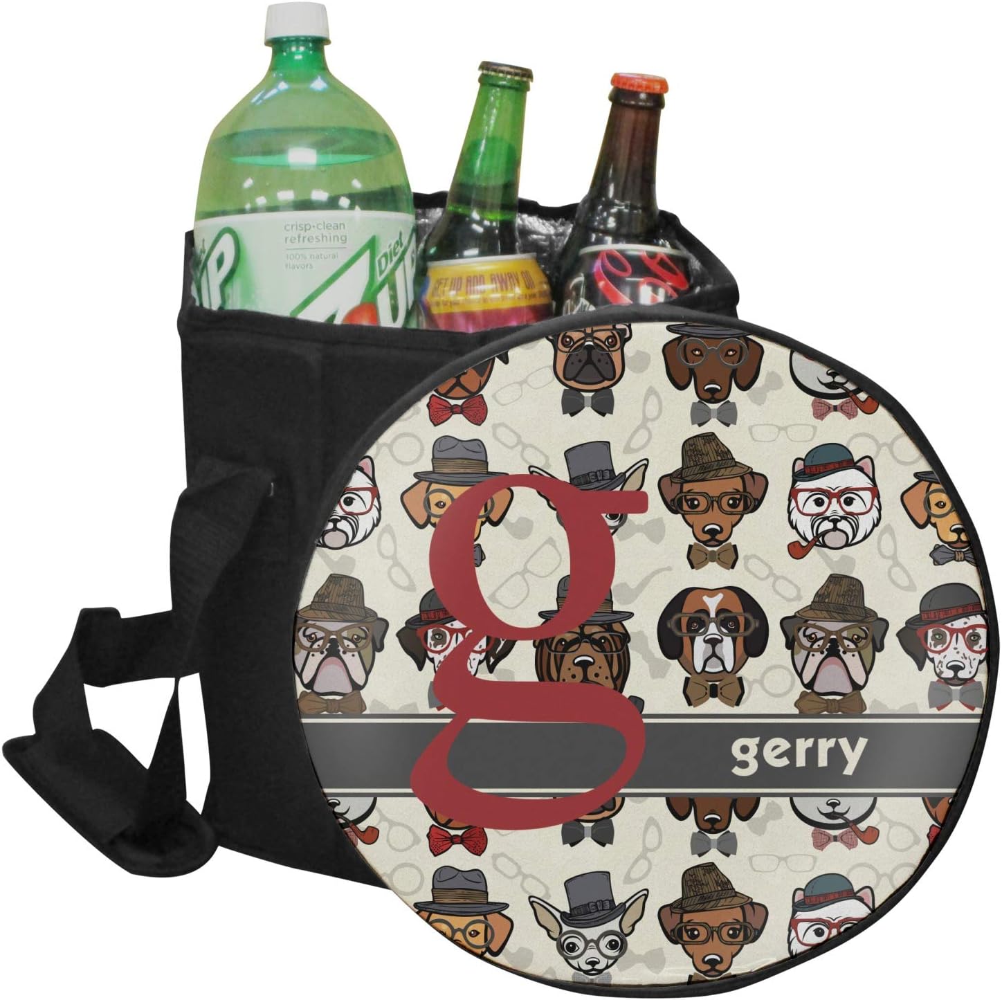 YouCustomizeIt Personalized Hipster Dogs Collapsible Cooler & Seat