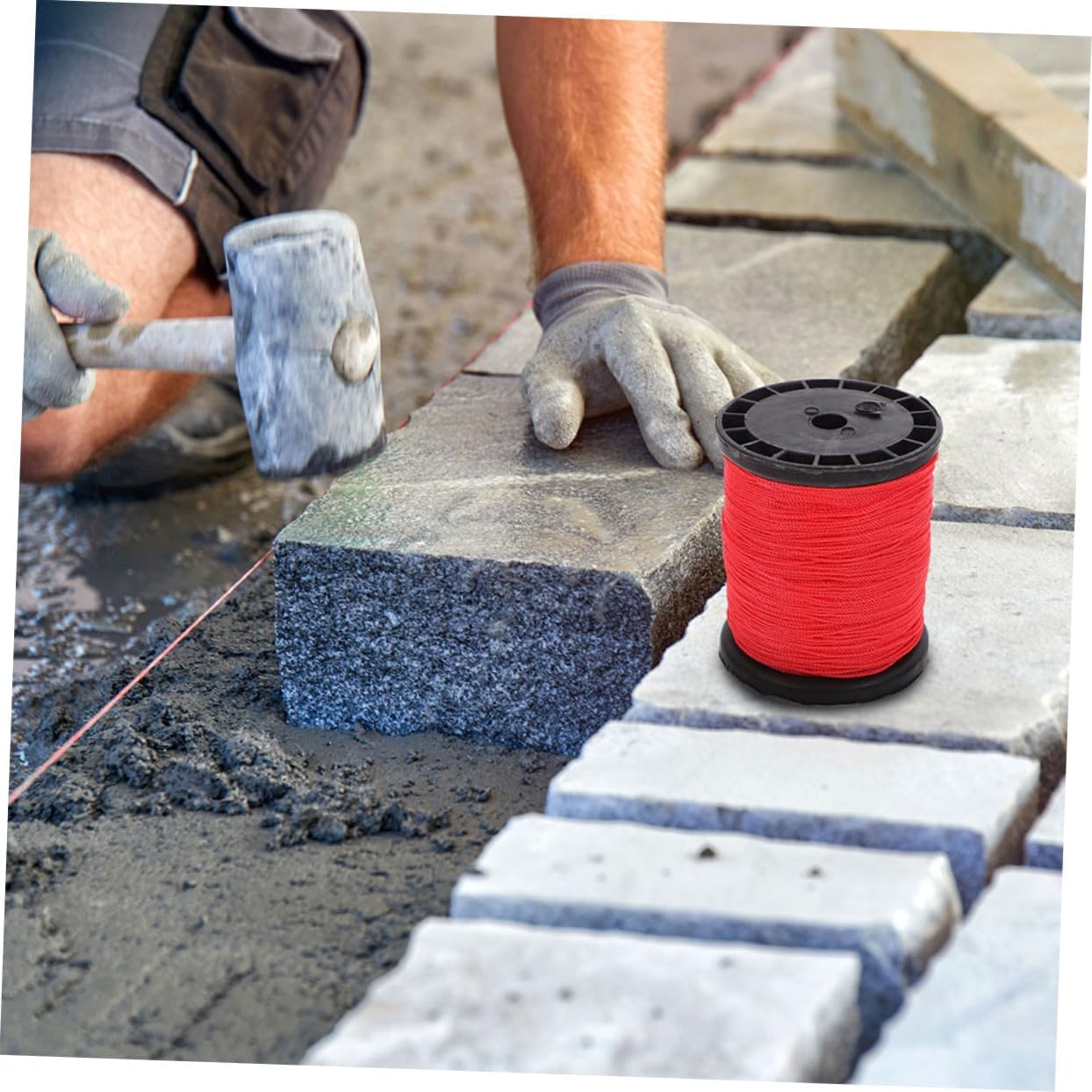 3 Rolls Strong Nylon Masonry String Line Flexible Twine for Construction Bricklaying and Landscaping Projects Weatherproof and Easy to Adjust Nylon Cord