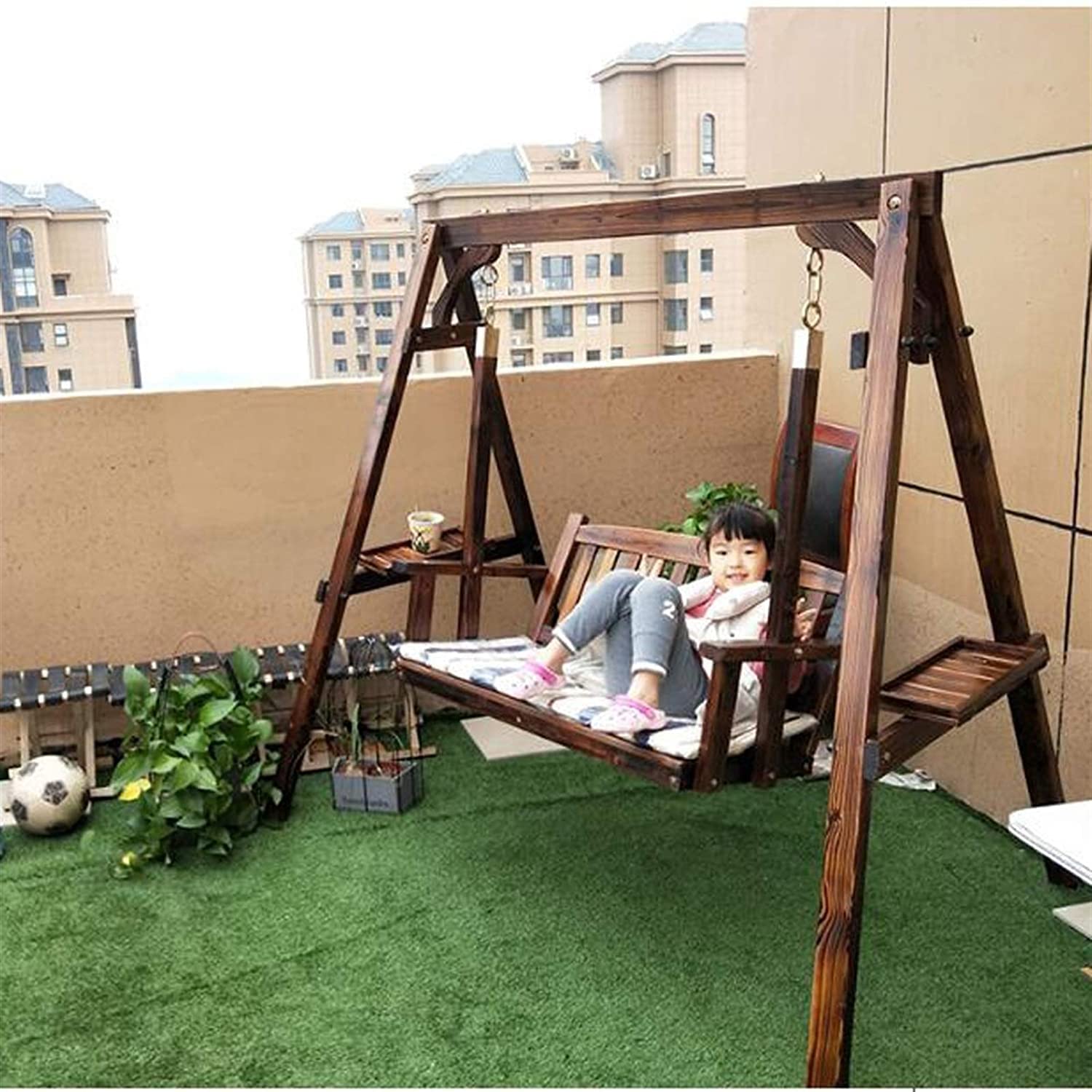 Columpio De Patio, Porche, Banco, Columpio, Columpio De Patio Exterior con Soporte, Mecedora para 2 Personas, Columpio De Jardín, Muebles De Exterior, Columpio De Patio, Sillón De Exterior