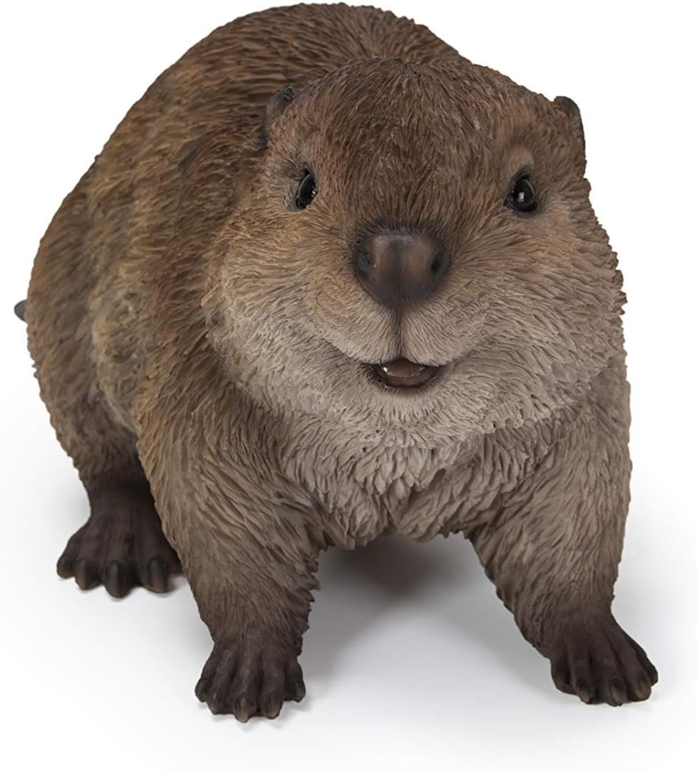 Hi-Line Gift American Beaver CUB Statue, Brown