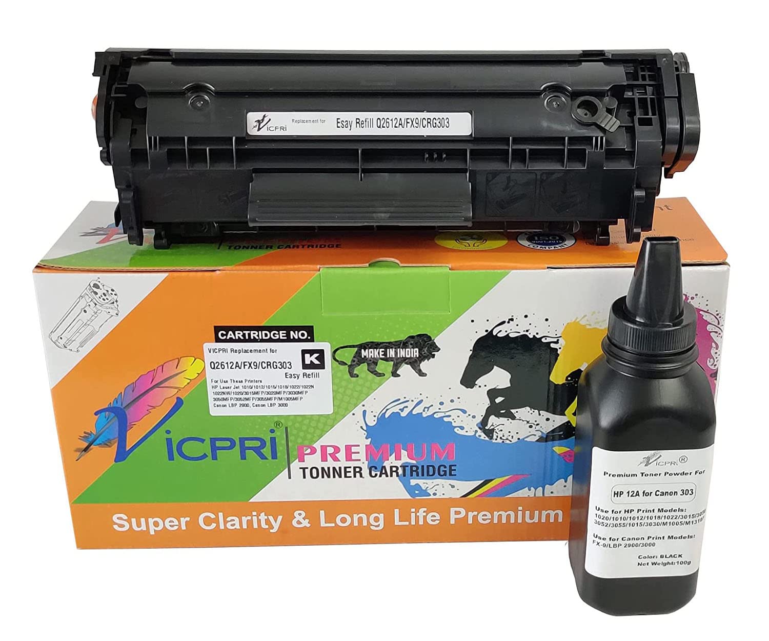 VICPRI 303 for Canon 303/703 / 103 CRG 303 Easy Refill Toner Cartridge