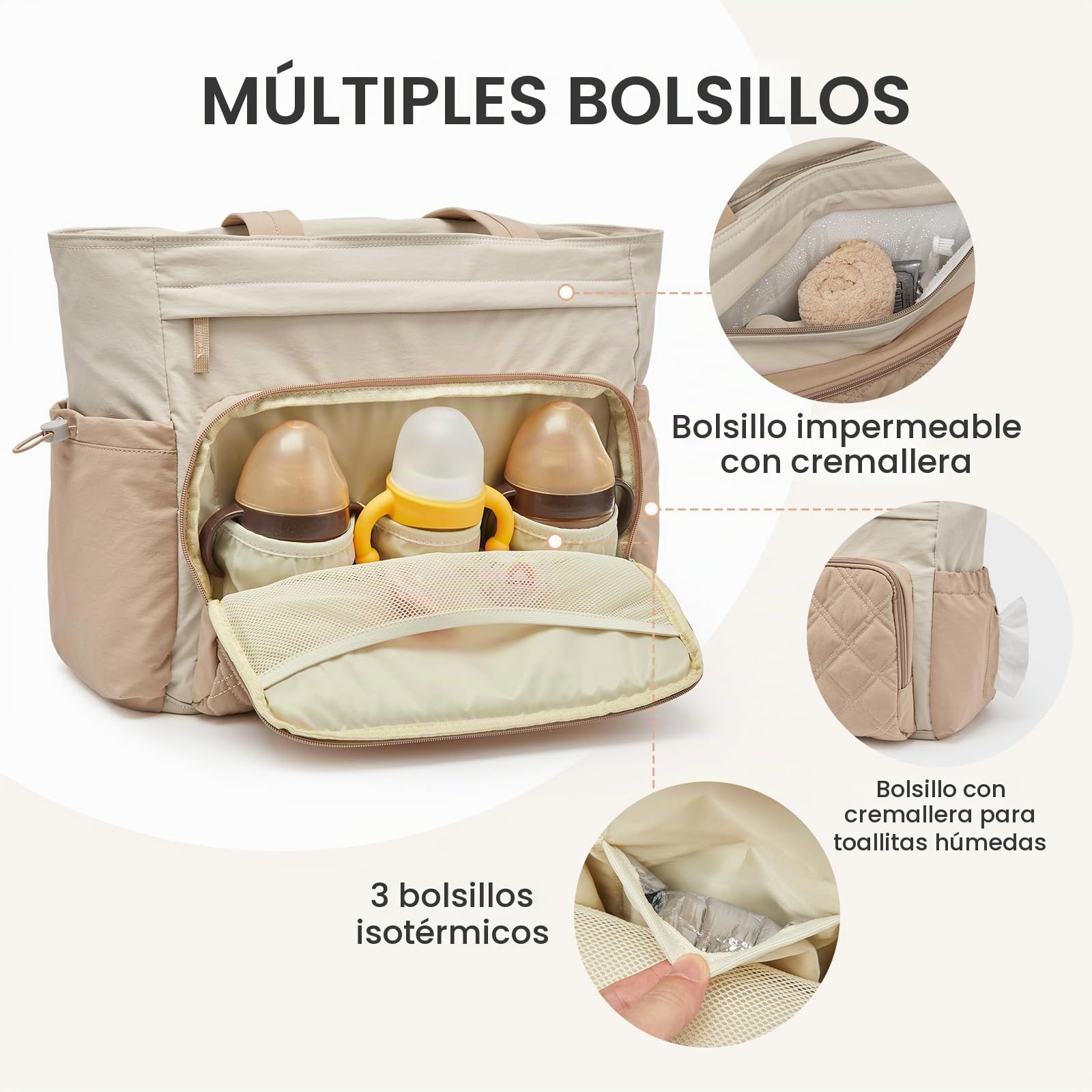 G4Free Bolsa de pañales convertible con correa de almacenamiento