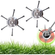 6 Inch Steel Wire Brush Trimmer Head, Durable String Trimmer Replacement Head, Compatible with Electric Battery-Powered Cordless Weed Trimmers for Home Use 2PCS