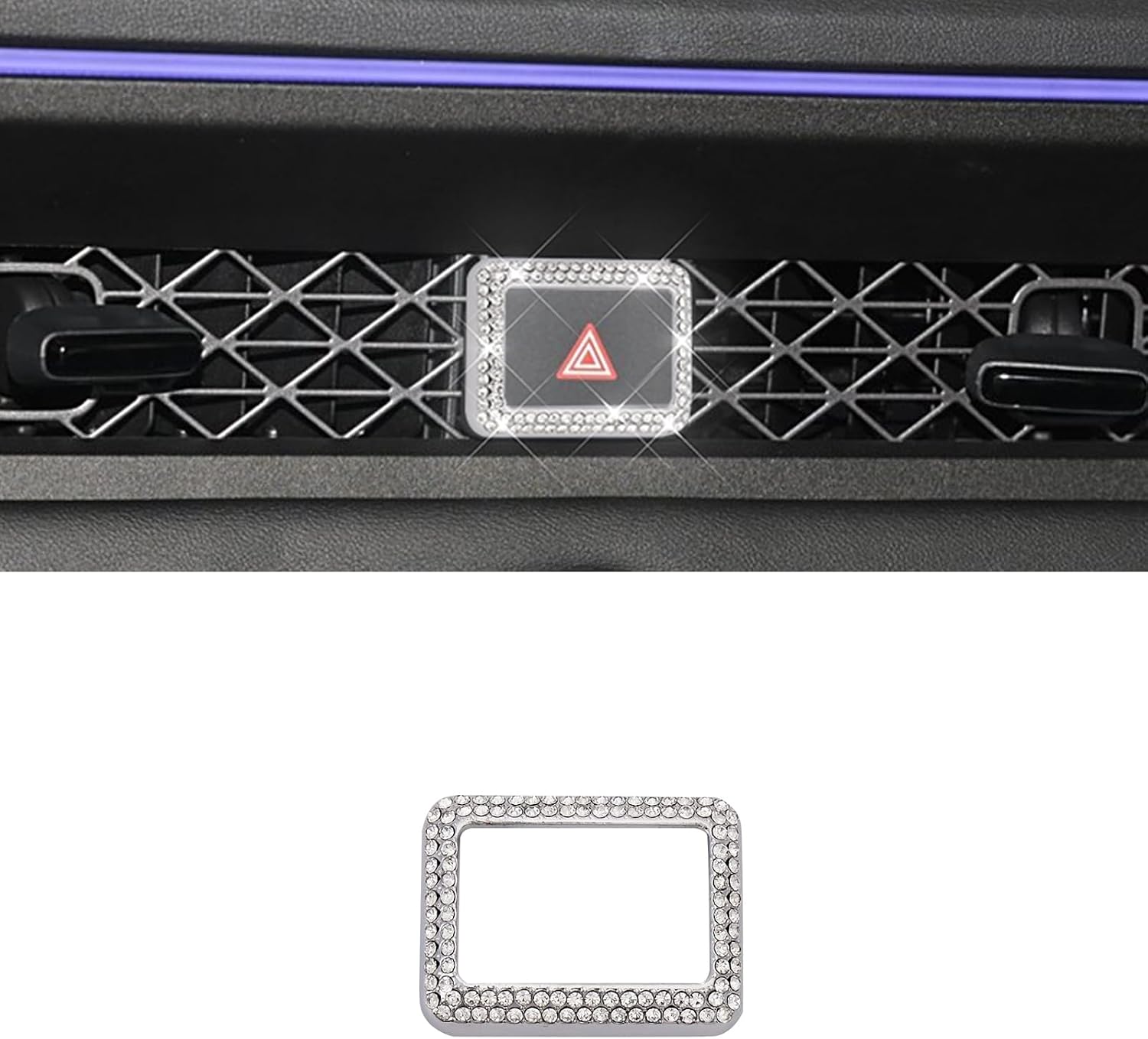 Bling for Honda Car Accessory Gearbox Shift Cover Fit for 11th Gen Honda Accord Civic CR-V 2024. (Silver 5)