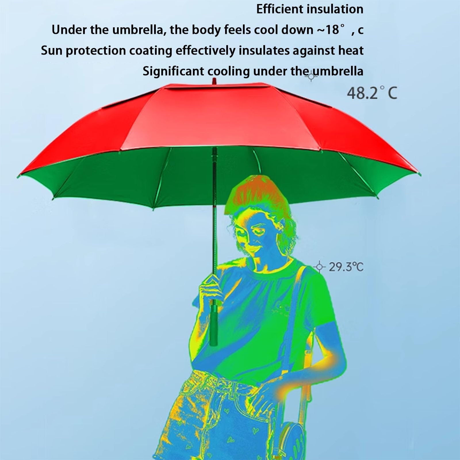 Przenośny parasol golfowy 150 cm / 59 cali, bardzo duży, kompaktowy parasol golfowy, półautomatyczny otwarty, odpowiedni dla 2~3 osób, mężczyzn i kobiet (dark green)