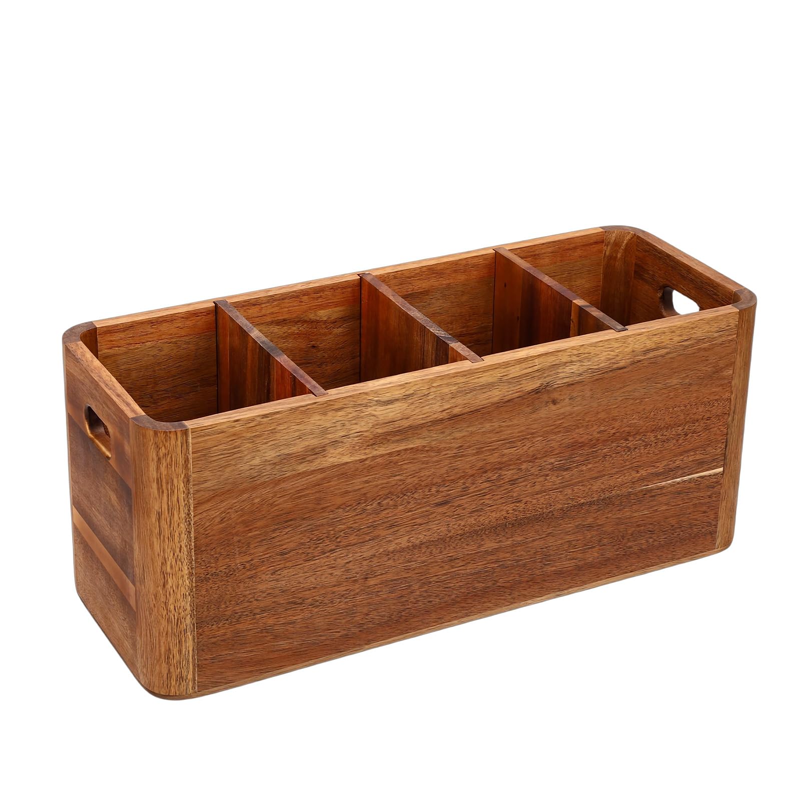 Topiky Soporte de Madera Rústica para Cubiertos, Diseño Decorativo para Banquetes, Reuniones, Espacio de Cocina Organizado