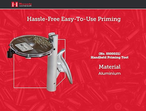 Miniatura 5 de Hornady 0500021 Herramienta de cebado portátil, color rojo