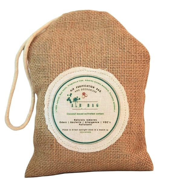 The Tree Company Air Purification Bag & Deodorizer/Natural Air-Purifier/Air-Freshener for Shoes, Refrigerators, freezers & Gym Bags (Brown, Size)