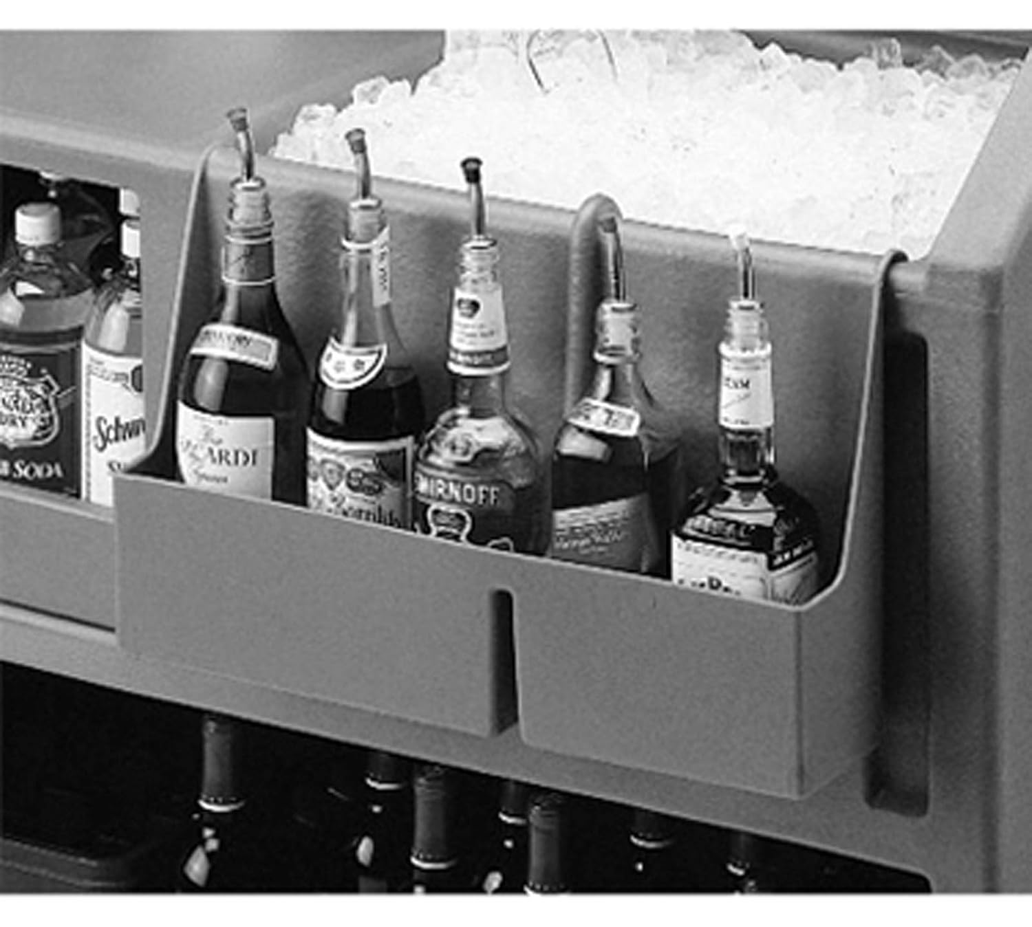Cambro BAR54SR110 Speed Rail 5-Bottle with partitions fits 540 650 and 730 Camba