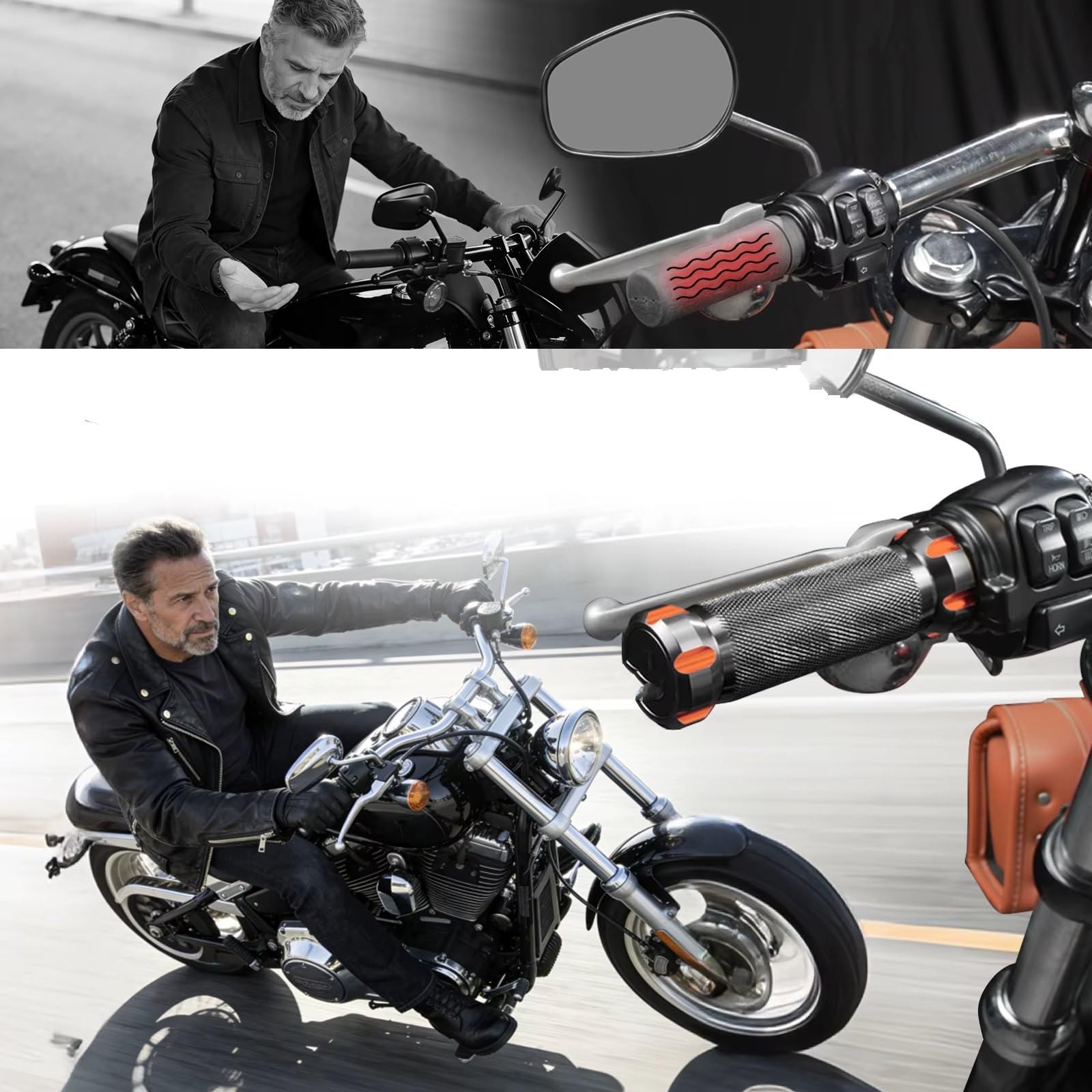 Coprimanubrio Moto Per Softail CVO Convertible FLSTSE 2010-2011 Manopole manubrio moto | Accessori moto Coprimanubrio Coprimanopole Comfort(2PC black)