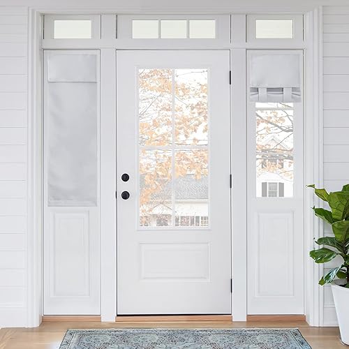 Miniatura 130 de RYB Home 2 paneles de cortinas de privacidad para puerta francesa, cortinas de oscurecimiento de habitación y cortinas con aislamiento térmico