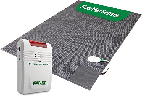 Smart Caregiver Cordless Monitor with 24x36 Inch Gray Floor Mat
