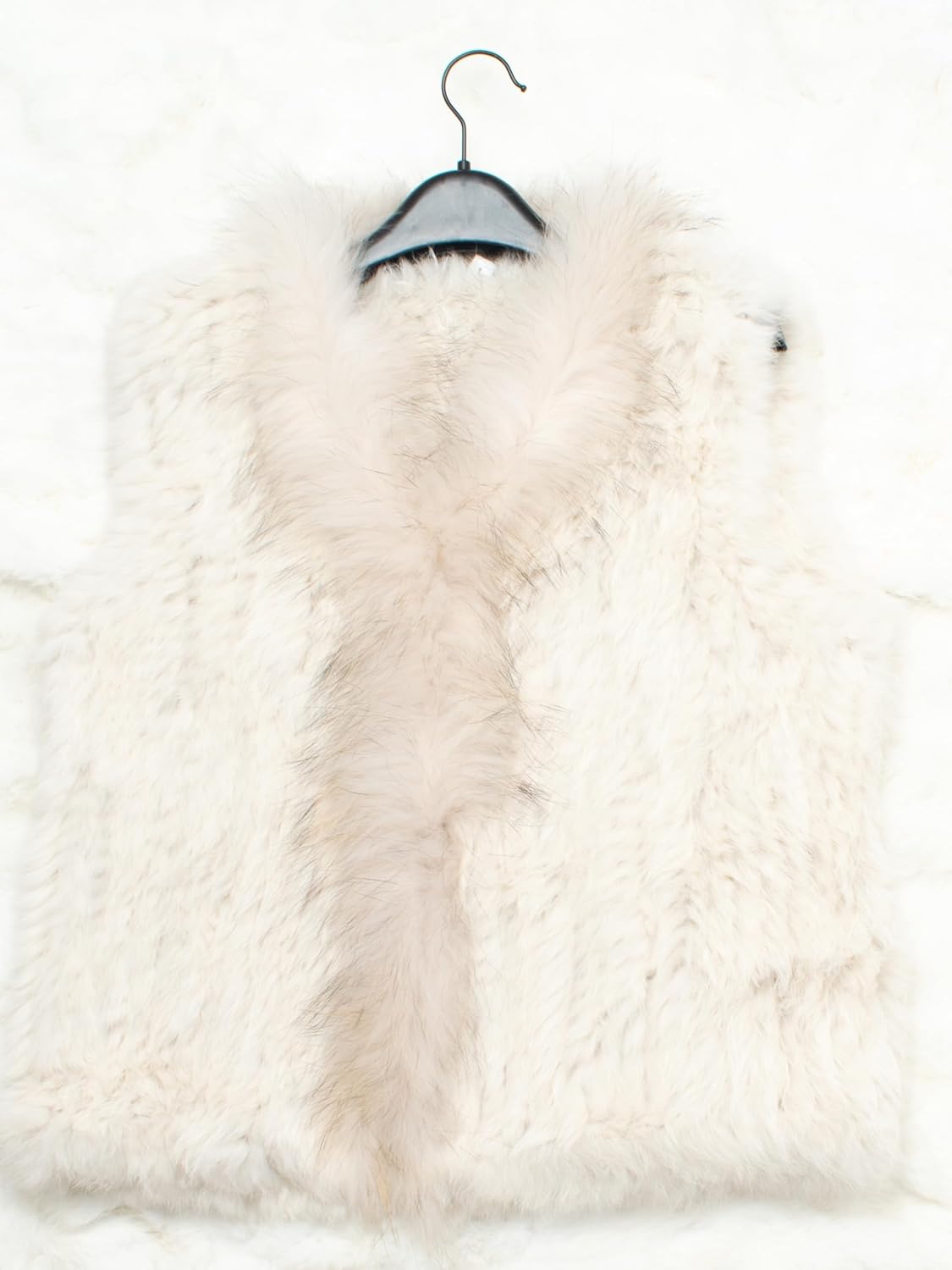 HEIZZI Ladies' Rabbit Fur Coat with Raccoon Fur Collar - Image 6