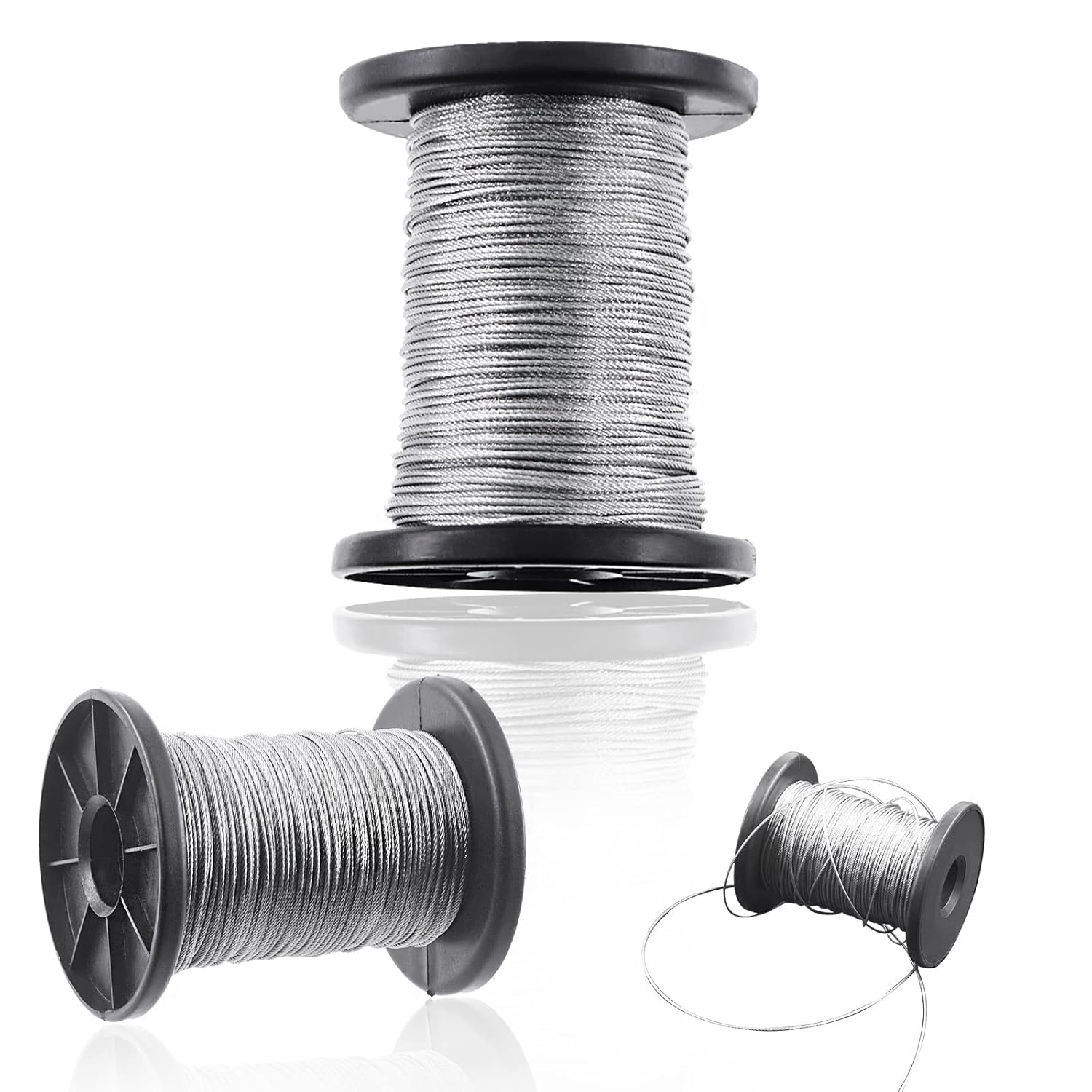 Swpeet 1Pcs 100 Feet Picture Hanging Wire, Picture Wire for Mirrors