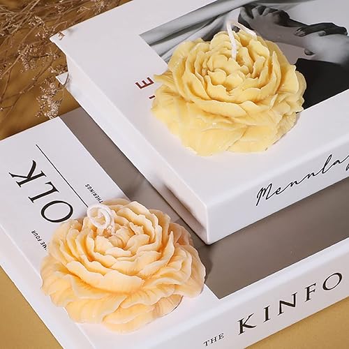 Miniatura 2 de Molde de flor de peonía, molde de rosa, molde de vela de peonía, molde de flor, molde de silicona hecho a mano, molde de silicona para hacer velas,