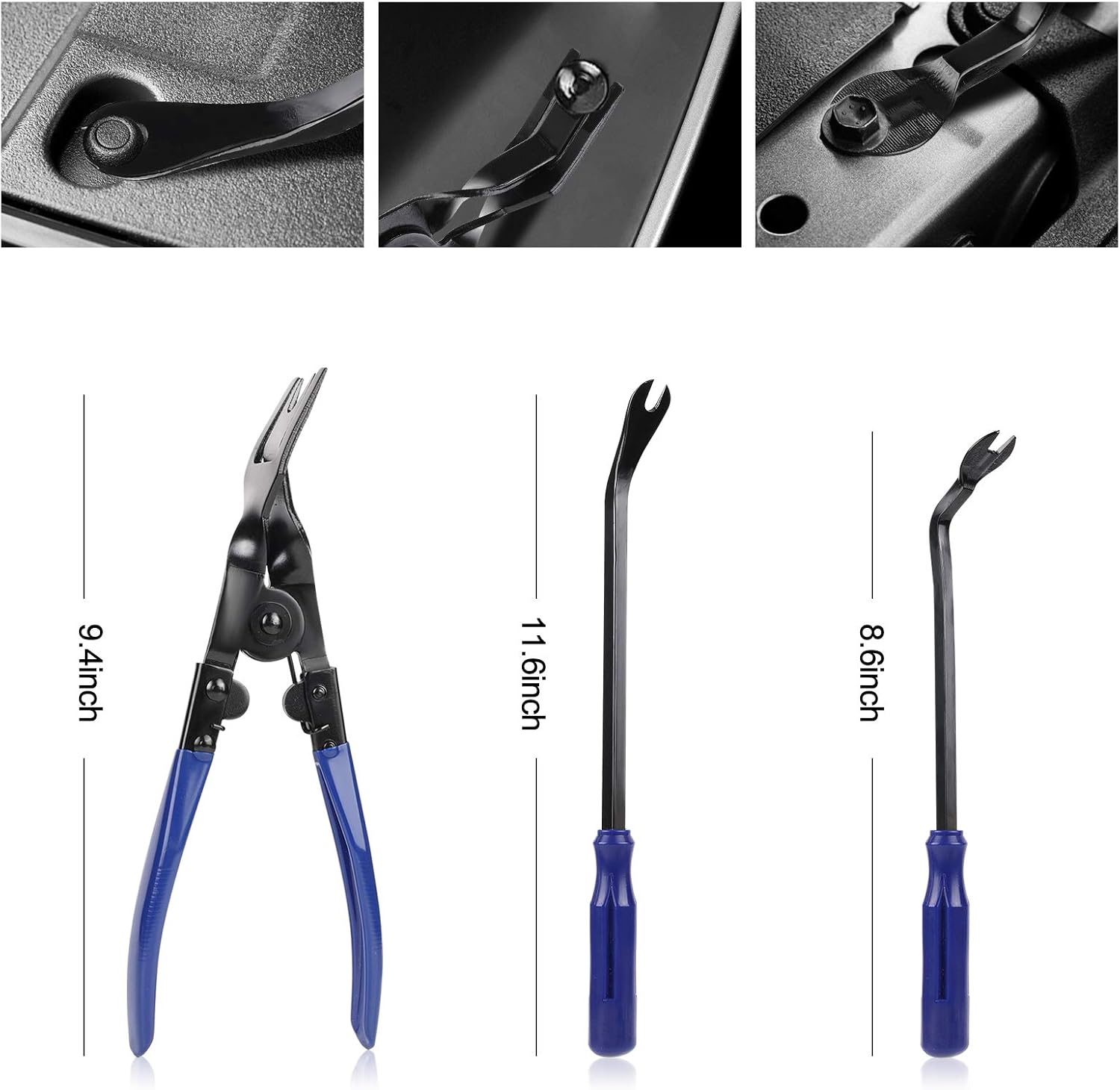 TEQUIERO Trim Removal Tool Set, 205PCS Car Panel Fastener Audio Plastic Trim Removal Repair Tool Kit,Push Pin Bumper Retainer Clip Sets Auto Clip Pliers,Blue/Yellow : Tools & Home Improvement