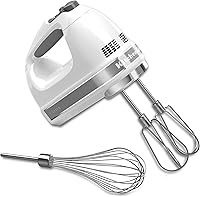Vista 6 de KitchenAid, Batidora de Mano Digital con 7 Velocidades y Accesorios Turbo Beater II, KHM7210, Plateado Contour