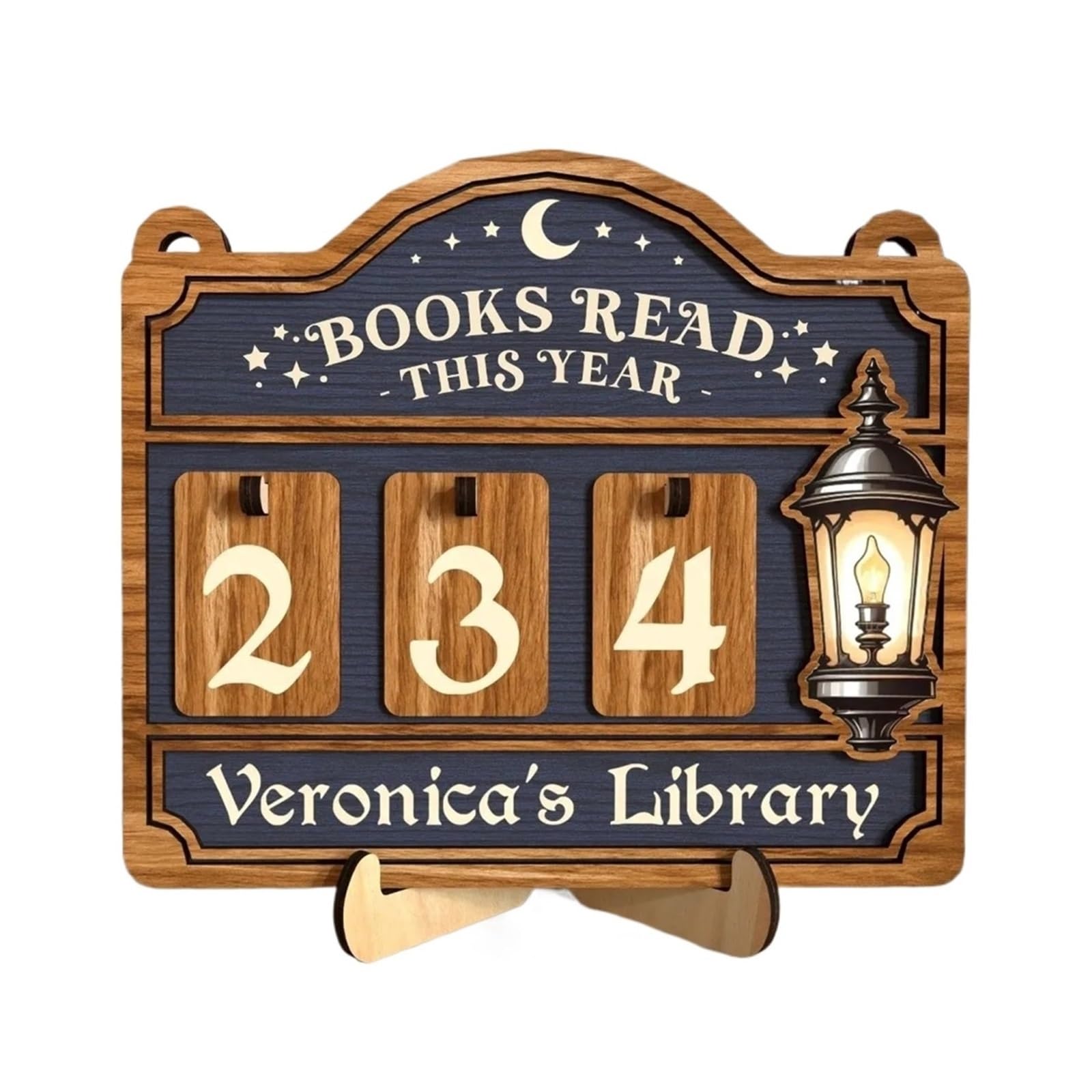 Rustic Wooden Reading Tracker Sign - Perfect Decor for Book Lovers and Reading Nooks
