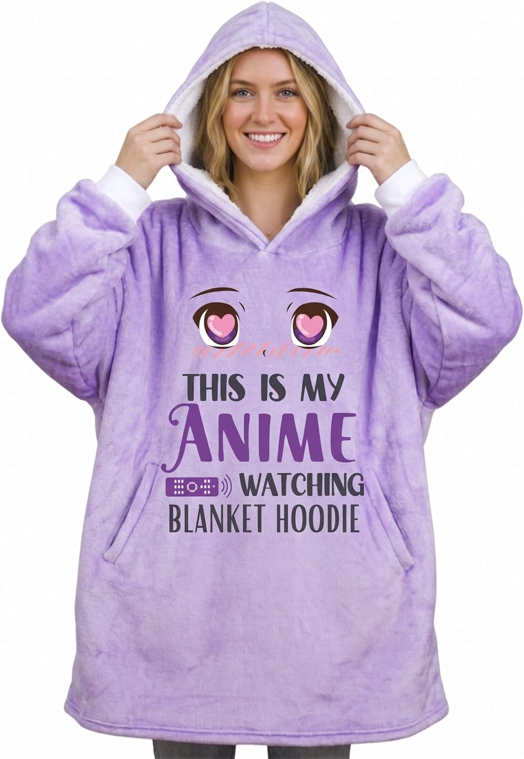 Huglanket Anime Gifts for Women Men, Wearable Blanket Hoodie