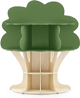 Delta Children Tree Bookcase - Greenguard Gold Certified, Fern Green/Crafted Natural